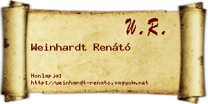 Weinhardt Renátó névjegykártya